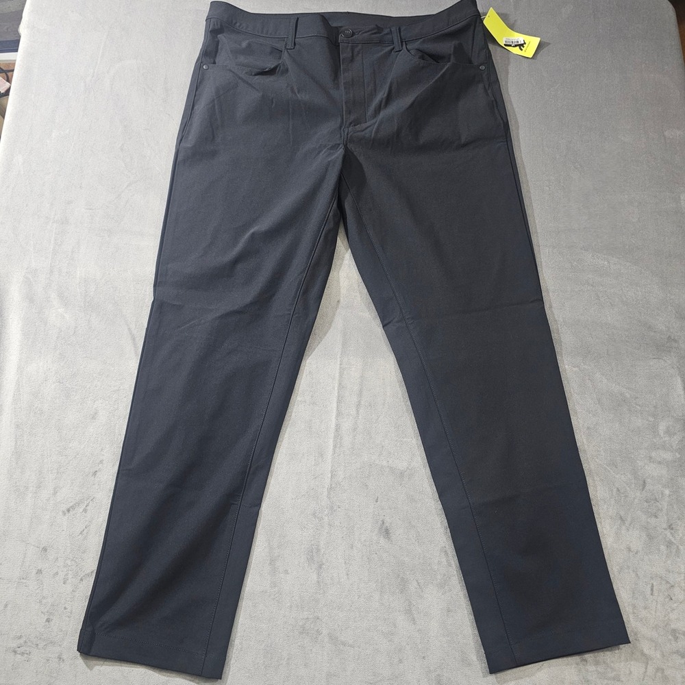 All in Motion Mens 360 Lifestyle Pants Black 5-Pocket Stretch Trousers 40x32